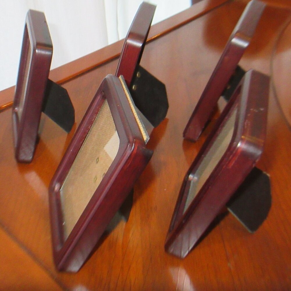 Five Bombay Company Identical Walnut Frames, all 4.5 x 6"